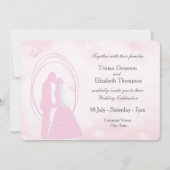 Invitation Romantic Dreamy Mariage rose Couple Mariage Invite (Devant)