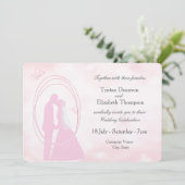 Invitation Romantic Dreamy Mariage rose Couple Mariage Invite (Debout devant)