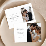 Invitation Romantic Elegant 2 Mariage photo<br><div class="desc">Célébrez votre journée spéciale avec notre Faire-part de mariage photo Romantic Elegant 2. Présentant un design noir et blanc intemporel,  cette invitation est parfaite pour les mariages rustiques vintages minimalistes. La disposition recto verso comprend une belle photo du couple,  ajoutant une touche romantique et élégante.</div>