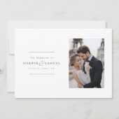 Invitation Romantic Elegant 2 Mariage photo (Devant)