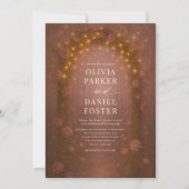 Invitation Romantic Enchanted Forest Fairy Lights Wedding (Devant)