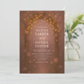 Invitation Romantic Enchanted Forest Fairy Lights Wedding (Debout devant)