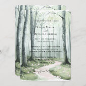 Invitation Romantic Enchanted Forest Wedding (Devant / Derrière)