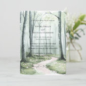 Invitation Romantic Enchanted Forest Wedding (Debout devant)