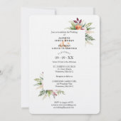 Invitation Romantic Exquisite Floral Bouquets Frame Photo (Dos)