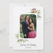 Invitation Romantic Exquisite Floral Bouquets Frame Photo (Devant)