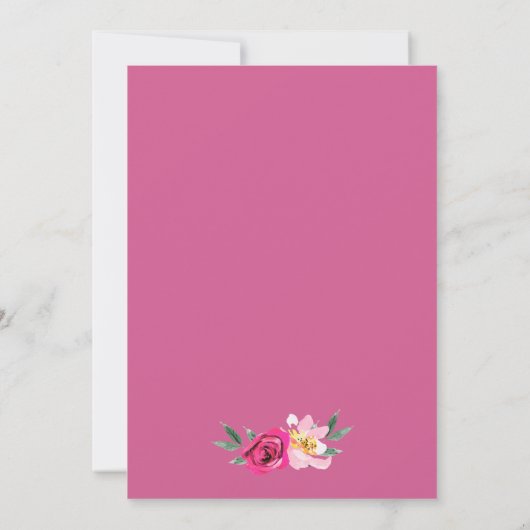 Invitation Romantic Fairytale Blossom Wreath Mariage Brunch (Dos)