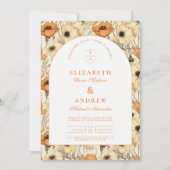 Invitation Romantic Fall Floral Wedding (Devant)