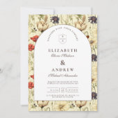 Invitation Romantic Fall Floral Wedding (Devant)