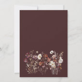 Invitation Romantic Fall Taupe Fleur sauvage (Dos)
