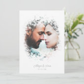 Invitation Romantic Fancy Overlay Misty Effect Photo (Debout devant)