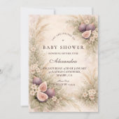 Invitation Romantic Fig Orchard Baby Shower (Devant)