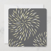 Invitation Romantic Floral Chrysanthemum Gray and Yellow (Dos)