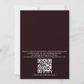 Invitation Romantic Floral Elegant Modern QR Code Wedding (Dos)