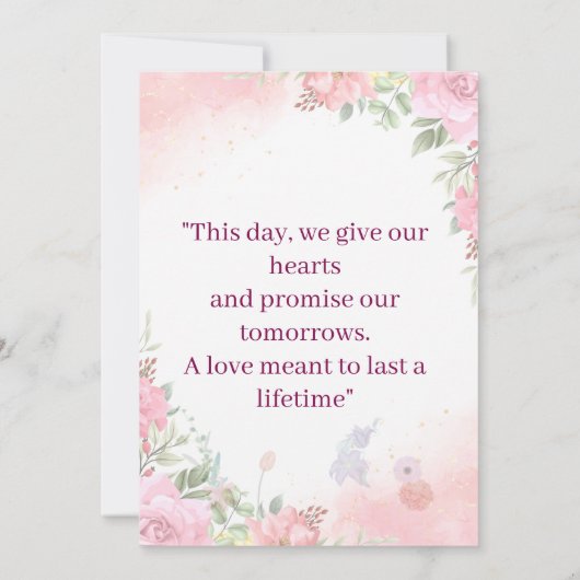 Invitation Romantic Floral Wedding (Dos)