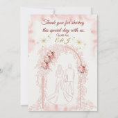 Invitation Romantic Floral Wedding Invite | Blush & Gold Rose (Dos)