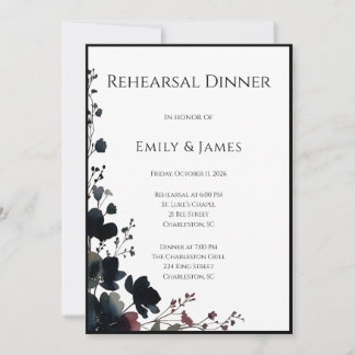 Invitation Romantic Floral Wedding Soft Elegant