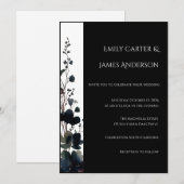 Invitation Romantic Floral Wedding Soft Elegant (Devant / Derrière)
