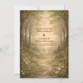 Invitation Romantic Forest Path Wedding (Devant)