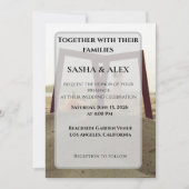 Invitation Romantic Framed Beach Photo Card Wedding Invitatio (Devant)