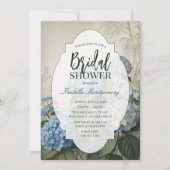 Invitation Romantic French Blue Hydrangea Bridal Shower (Devant)