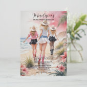 Invitation Romantic Glam Blondes Coastal Cowgirls Beach  (Debout devant)