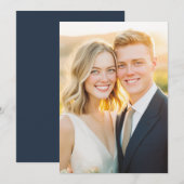 Invitation Romantic Golden Photo (Devant / Derrière)