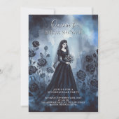Invitation Romantic Gothic Bride Misty Floral Bridal Shower (Devant)