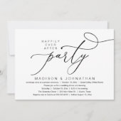 Invitation Romantic Happily Ever After Party, Wedding Dinner (Devant)