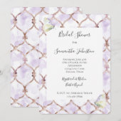 Invitation Romantic Lavender Green Butterflies Bridal Shower (Devant / Derrière)