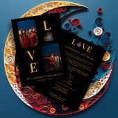 Invitation Romantic Love blue Heart Fake Lace 2 Multi PHotos