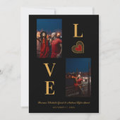 Invitation Romantic Love Red Lace Heart 2 Multi Photos  (Devant)
