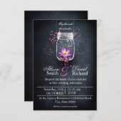 Invitation Romantic Magic Jar with loto flower (Devant / Derrière)