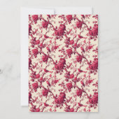 Invitation Romantic Maroon Floral Roses (Dos)