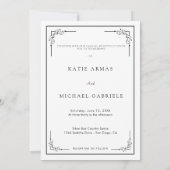 Invitation Romantic Minimalist Wedding | Clean Lines & White  (Dos)