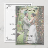 Invitation Romantic Minimalist Wedding | Clean Lines & White  (Devant / Derrière)