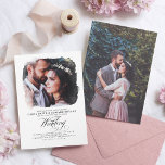 Invitation Romantic Modern Elegant Two Photos Wedding<br><div class="desc">Romantic,  élégant et moderne photo invitations</div>