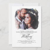 Invitation Romantic Modern Elegant Two Photos Wedding (Devant)