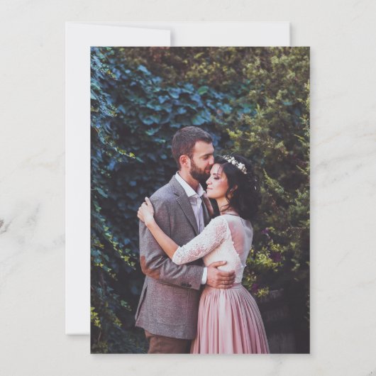 Invitation Romantic Modern Elegant Two Photos Wedding (Dos)