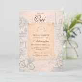 Invitation Romantic Paris Bridal Shower (Debout devant)