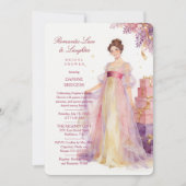 Invitation Romantic Pastel Regency Lady Floral Wisteria (Devant)