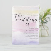 Invitation ©Romantic Pastel Watercolor Typography Wedding ll (Debout devant)