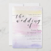 Invitation ©Romantic Pastel Watercolor Typography Wedding ll (Devant)