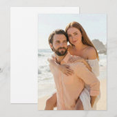 Invitation Romantic Peach Beach Photo (Devant / Derrière)