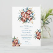 Invitation Romantic Peonies & Tulipes Bridesmaiers Déjeuner (Debout devant)