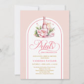 Invitation Romantic petals and prosecco bridal shower invite (Devant)