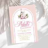 Invitation Romantic petals and prosecco invite editable