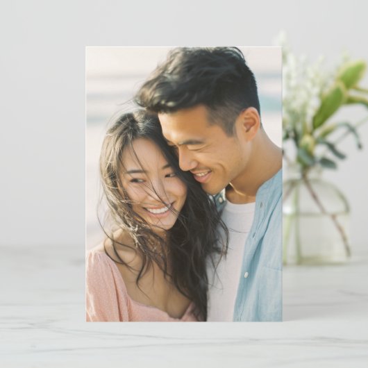 Invitation Romantic Photo (Debout devant)