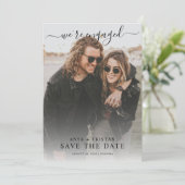 Invitation Romantic Photo Wedding Save The Date  (Debout devant)
