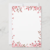 Invitation Romantic Pink Barn Rustic Landscape Floral Frame (Dos)